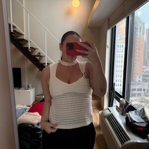 Lioness Cream Knit Tank Top